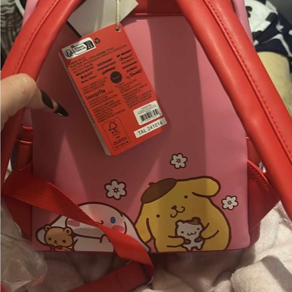 Pink and Red Character Backpack